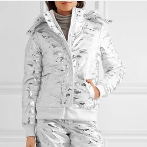 NWT Metallic camouflage-print ski jacket